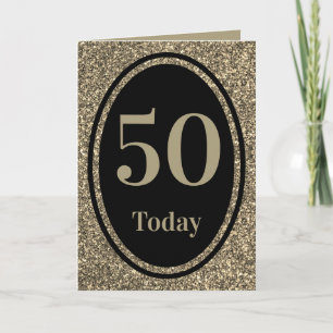 Especial elegante por año tarjeta de cumpleaños 50