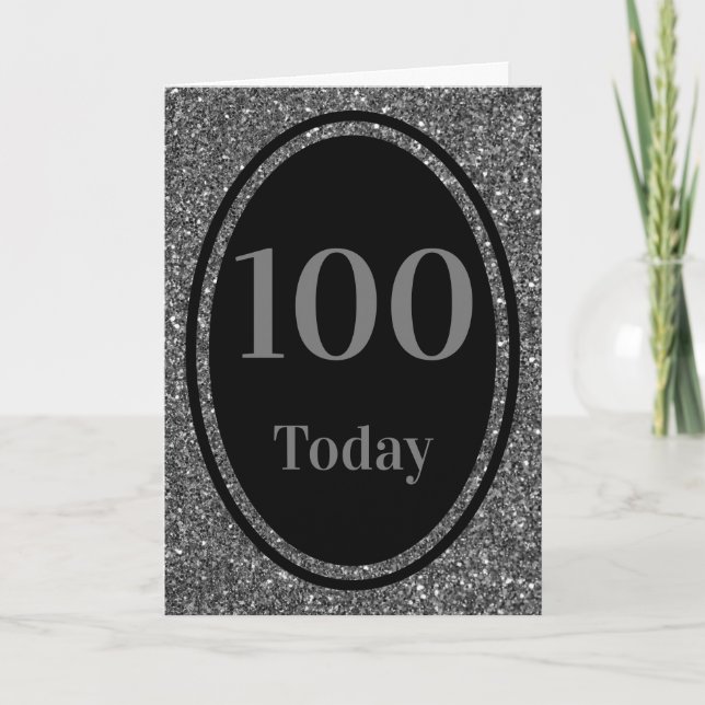 Especial elegante por tarjeta de cumpleaños 100 (Anverso)