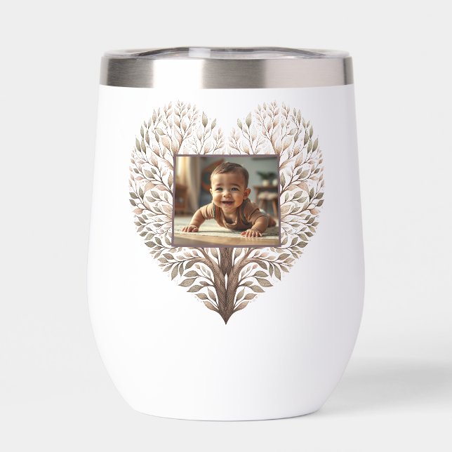 Especial Heart Add Photos Water Bottle (Trasero)