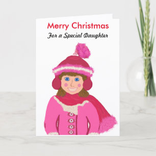 Especial Navidad Hija Niña Gorro Rosa