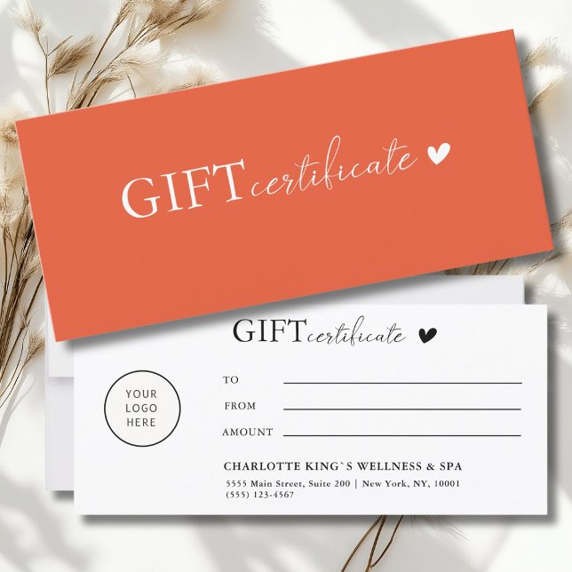 Especialmente para el cliente, Certificado de rega (Customer specific, Logo Business Gift Certificate)