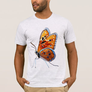 Especies científicas de mariposa en camiseta
