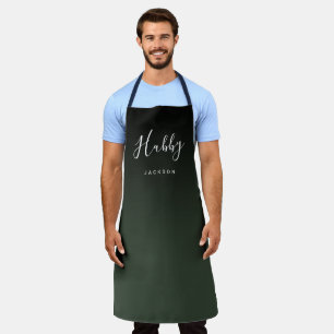 Específico delantal hubby personalizado verde