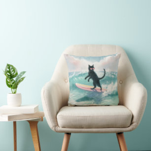 Espectacular almohada de la playa de surf del gato
