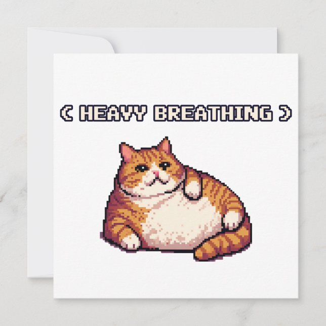 Espectacular arte de píxel de gato gordo (Anverso)