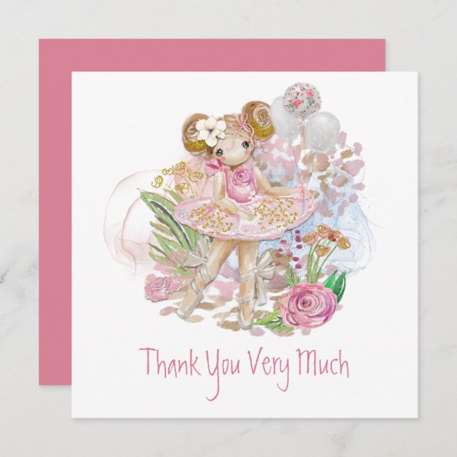 Espectacular bailarina de ballet Floral Oro Rosa G (Anverso / Reverso)