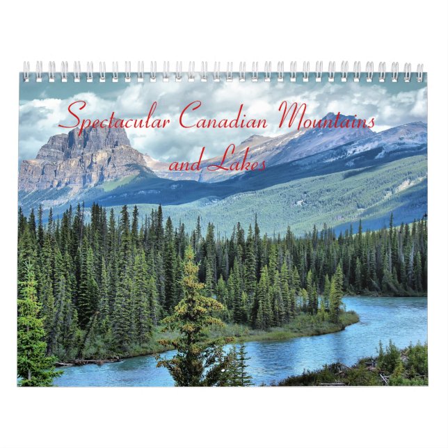 Espectacular calendario de montañas y lagos canadi (Tapa)