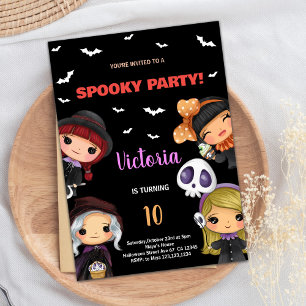 Espectacular Fiesta Black Halloween Invitaciones d