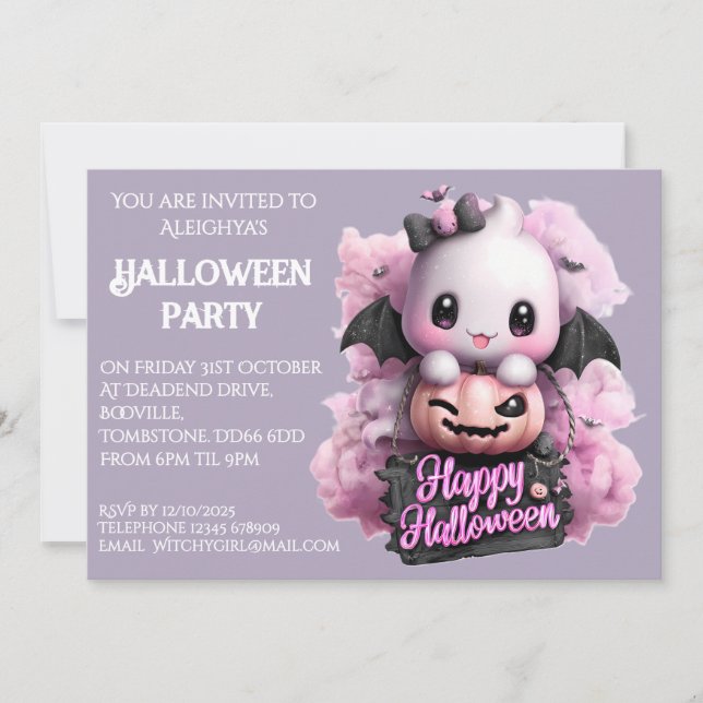 Espectacular invitación a la fiesta de Fantasma de (Anverso)