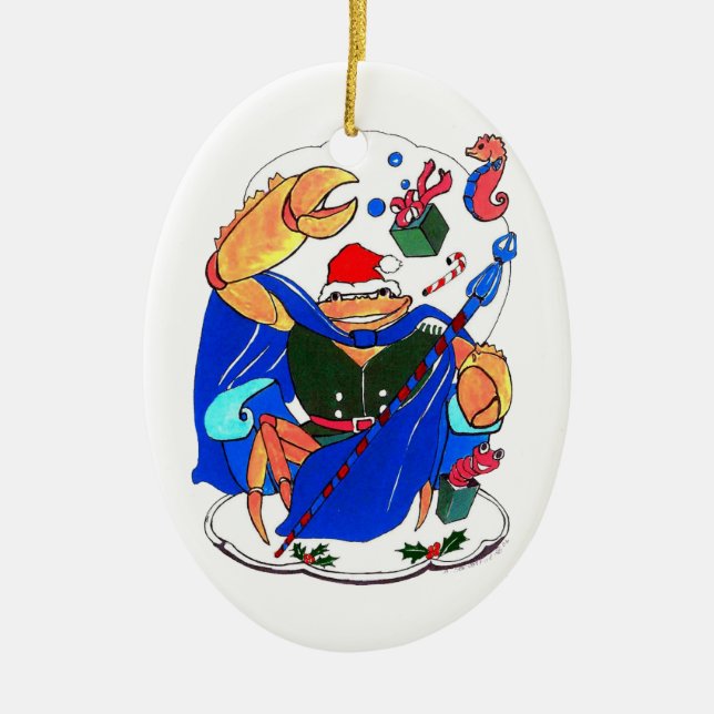 Espectacular ornamento de Navidad de la vida salva (Frente)