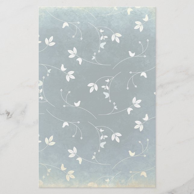 Espectacular patrón de cosecha con aves y hojas (Anverso)