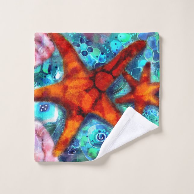 Espectacular Starfish SeashelBeach Verde azulado P (Toallita)