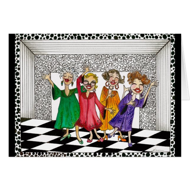 Espectaculares damas actuando en canto y baile (Anverso (Horizontal))