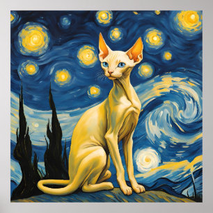 Espectáculo de arte Sphinx Cat Van Gogh