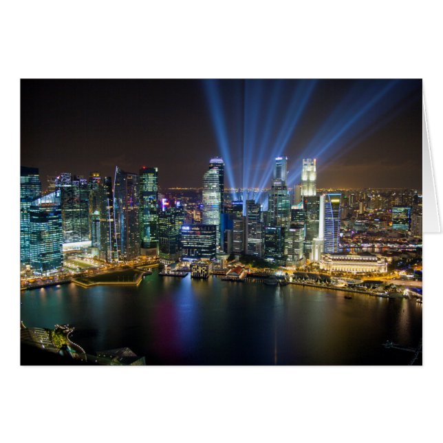 Espectáculo de luces en el centro de Singapur (Anverso (Horizontal))