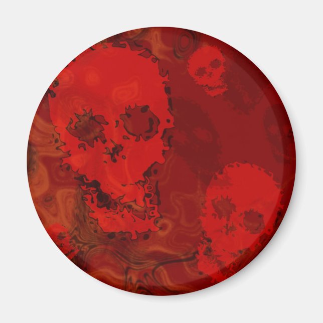 Espectro de calaveras Refrigerador imán (Frente)