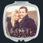 Espejo Compacto "Amor" y "Sparkles Photo"<br><div class="desc">Elegante y sencillo diseño fotográfico personalizado perfecto para el día de la madre,  como regalo de boda o aniversario,  regalo de graduación,  etc.</div>
