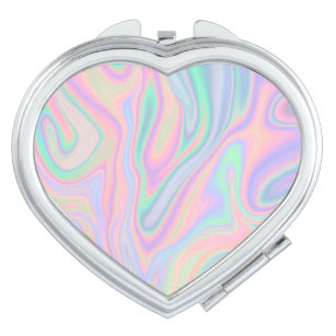 Espejo Compacto Arco iris abstracto colorido líquido