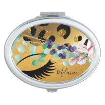 Bonito Girly Purpurina Gold Animal Print Named Gla