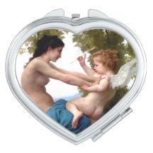 Chica defendiéndose de Eros Cupido Pintura