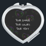 Espejo Compacto Create a Custom<br><div class="desc">Create your own custom stuff including personalized gifts and accessories, promotional products for your business, custom color wedding supplies and favors, event decorations and more by adding your own text and design elements and choosing your favorite fonts, colors and styles. Visit Glass Hearts on Zazzle to view our entire collection...</div>