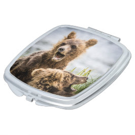 Espejo Compacto Cubos Grizzly Buscando Su Mamá