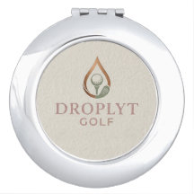 Espejo compacto de golf con firma Droplyt
