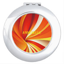 Espejo compacto de ondas rojas descendentes