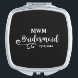 Espejo Compacto Escritura del nombre o del monograma del favor de<br><div class="desc">Sorprenda a sus damas de honor con este nombre de encargo elegante o el monograma agradece el regalo del favor usted/del boda. ** El color de fondo se puede cambiar para hacer juego sus colores del boda ** apenas haga clic en el personalizar él y entonces el pequeño cuentagotas de...</div>