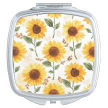 Girasoles Amarillos Acuarela Floral Caprichoso