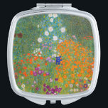 Espejo Compacto Gustav Klimt - Jardín de flores<br><div class="desc">Jardín de flores - Gustav Klimt en 1905-1907</div>