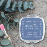 Espejo Compacto Marco de Doodle caprichoso cualquier dama de honor<br><div class="desc">Regalo de fiesta de bodas para personalizar a tu matrona de honor, damas de honor o a cualquiera en tu fiesta de novias. También puede añadir el nombre de la novia y el novio y la fecha de su boda. Diseño de doodle moderno y simple con corazones de amor. También...</div>