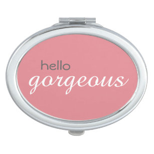 Espejo compacto Oval "Hello Gorgeous"