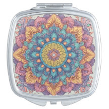 Patrón Mandala Azul y Amarillo 
