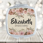 Espejo Compacto Propuesta de dama de honor regalo de fiesta de nov<br><div class="desc">¿Tienes una fiesta de novias? ¿Tiene previsto presentar una propuesta a su boda? Si es así, ¡este es el regalo perfecto para ellos! Esta propuesta de dama de honor floral regalo un espejo compacto de fiesta de novias personalizado es una buena manera de mostrarles lo mucho que les importan y...</div>