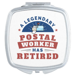 Espejo Compacto Retirada del trabajador postal Mailman Retirement 