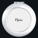 Espejo Compacto SIMPLE MINIMAL agregue su nombre personalizado de<br><div class="desc">diseño</div>