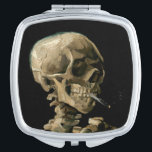 Espejo Compacto Vincent van Gogh - Calavera con cigarrillo en llam<br><div class="desc">Cabeza de un Skeleton con un cigarrillo en llamas / Calavera con cigarrillo en llamas / Crane de squelette fumant une cigarrillo - Vincent van Gogh,  1885</div>