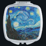 Espejo Compacto Vincent van Gogh, Noche Starry<br><div class="desc">Noche estrellada,  famosa pintura de Vincent van Gogh</div>