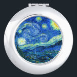 Espejo Compacto vincent van gogh starry night<br><div class="desc">El famoso cuadro de Van Gogh, "La noche estrellada". Durante su estancia en el asilo de Saint Remy en los años 80, van Gogh describió las colinas onduladas y los cipreses que veía desde su ventana. Digitalmente mejorado por PixDezines. Copyright © 2008-2016 PixDezines.com™ y PixDezines™ en zazzle.com. Todos Los Derechos...</div>
