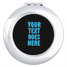 your text goes here, black with blue text