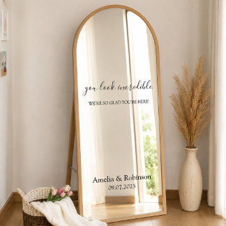 Espejo de Bodas Personalizado con Vinilo | Elegant