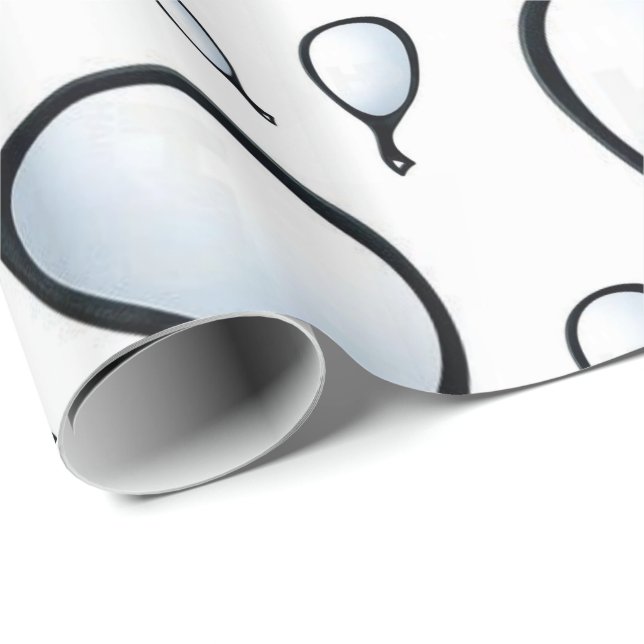 Espejo de mano de papel de regalo brillante estili (Esquina del rollo)