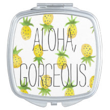 Espejo del acuerdo de la acuarela de la piña de la