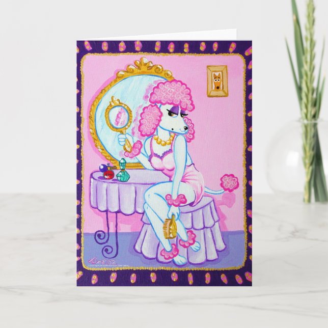 Espejo, espejo en la tarjeta de saludo de la pared (Anverso)