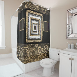 Espejos cortina de ducha de fondo negro