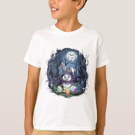Espeluznante camiseta de conejito de Pascua