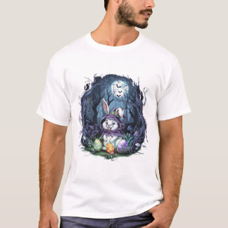 Espeluznante camiseta de conejito de Pascua