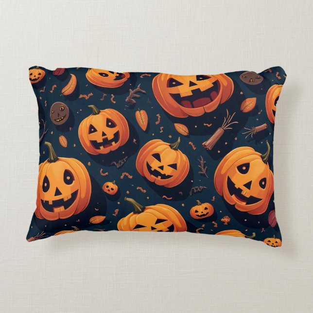 Espeluznante colofón de almohada de Halloween (Reverso)