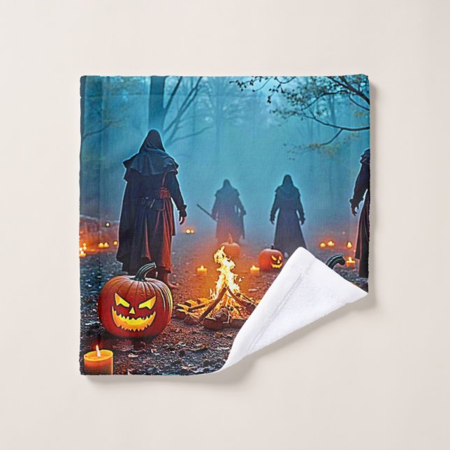 Espeluznante diseño ritual de Halloween (Toallita)